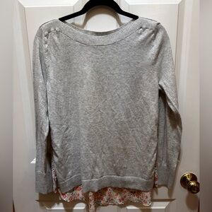 Loft Outlet Smock Woven Summer Floral Print Tee Top Size Medium